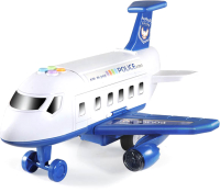 Набор игрушечной техники Sharktoys Самолет + 4 авто / 280000033 (синий) - 
