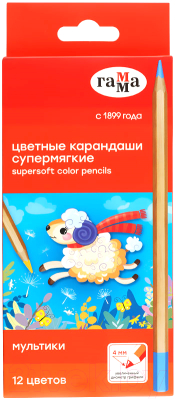 ГАММА Мультики / 80220216 (12цв) Набор цветных карандашей купить в ...