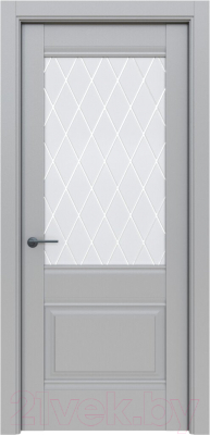 Дверь межкомнатная el'Porta Классико-43 80x200 (Nardo Grey/White Сrystal)