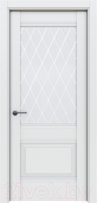 Дверь межкомнатная el'Porta Классико-43 60x200 (Alaska/White Сrystal)