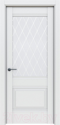 Дверь межкомнатная el'Porta Классико-43 90x200 (Alaska/White Сrystal)