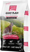 Сухой корм для кошек Natura Wild Cat Rocky Plain Adult Sterilized с курицей / 585154 (12кг) - 