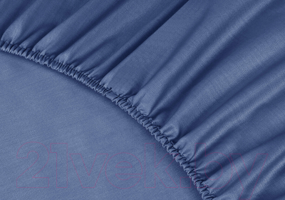 Простыня Сонум Сатин на резинке 180x200 (темно-синий)