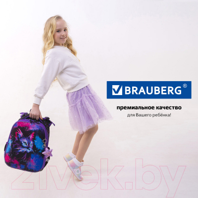 Школьный рюкзак Brauberg Premium. Neon сat / 271352