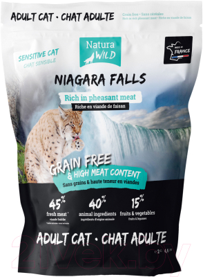 Сухой корм для кошек Natura Wild Cat Niagara Falls с фазаном / 585161 (2кг)