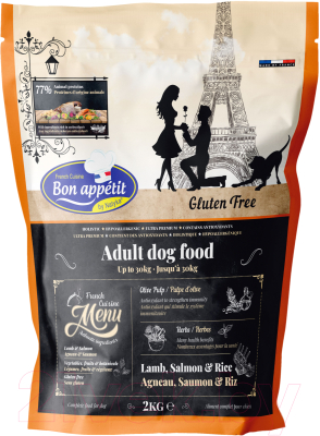 Сухой корм для собак Bon Appetit Dog Adult Lamb & Salmon & Rice / 681953 (2кг)