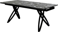 Обеденный стол M-City Palermo 180 TL-128 / 614М04997 (испанская керамика/черный контрастный мрамор) - 