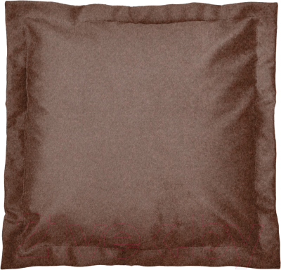 Подушка декоративная Сонум Вельвет 45x45 (с кантом, коричневый)
