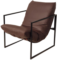 Кресло мягкое Князев Мебель 60x70 (черный/коричневый) - 