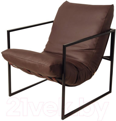 Кресло мягкое Князев Мебель 60x70 (черный/коричневый)