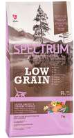 Сухой корм для кошек Spectrum Low Grain для стерилизованных кошек с лососем, анчоусом, клюквой (2кг) - 