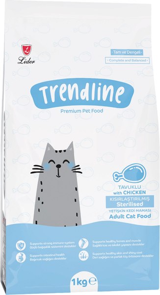 Сухой корм для кошек Trendline Для стерилизованных кошек с курицей (1кг)