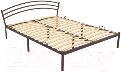 Двуспальная кровать Князев Мебель Марго МО.160.200.К/1 (коричневый муар)