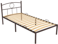 Односпальная кровать Князев Мебель Люмия ЛЯ.90.190.К/1 (коричневый муар) - 
