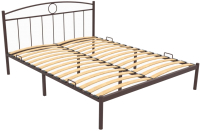 Двуспальная кровать Князев Мебель Люмия ЛЯ.160.200.К/1 (коричневый муар) - 