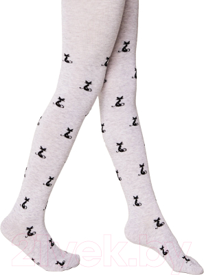 Колготки детские Брестские School 3280 рис.1013 (р.152-158, светло-серый меланж)