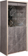 Шкаф с витриной Мебель-КМК 2Д Монако 0673.5 (сосна натуральная/дуб шале графит) - 