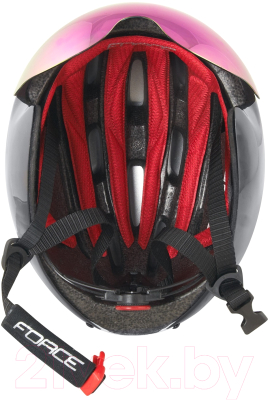 Защитный шлем FORCE Globe Timetrial / 901862-F (S/M, черный/белый)