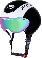 Защитный шлем FORCE Globe Timetrial / 901863-F (L/XL, черный/белый) - 