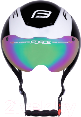 Защитный шлем FORCE Globe Timetrial / 901863-F (L/XL, черный/белый)