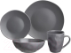 Набор столовой посуды Bronco Shadow / 577-189 (16пр, серый) - 