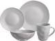 Набор столовой посуды Bronco Shadow / 577-184 (16пр, светло-серый) - 