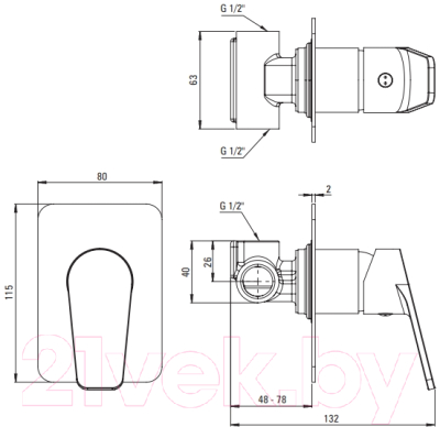 Изображение товара Душевая система Deante Jasmin 001M