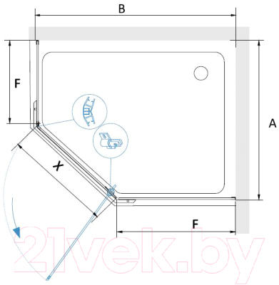 Изображение товара Душевой уголок RGW PA-091 / 35089180-14