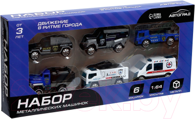 Набор игрушечных автомобилей Автоград Полиция / 7779117