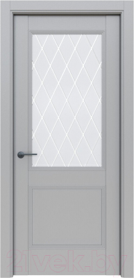 Дверь межкомнатная el'Porta Классико-73 60x200 (Nardo Grey/White Сrystal)