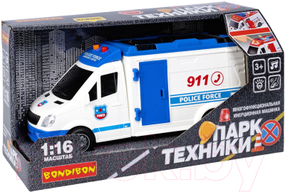 Автомобиль игрушечный Bondibon Парк техники. Полиция фургон / ВВ5942