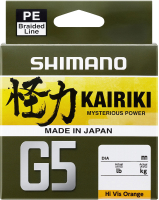 Леска плетеная Shimano Kairiki G5 0.23мм / LDM51UE230150H (150м, оранжевый) - 