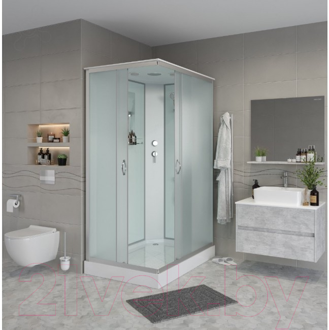 Душевая кабина Niagara NG-43285-14Q 120x80x215 (матовое стекло) — фото 6
