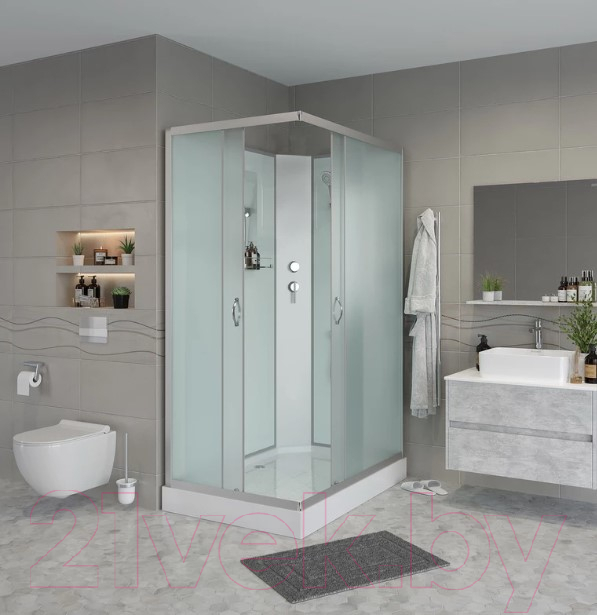 Душевая кабина Niagara NG-43285-14QBK 120x80x200 (матовое стекло) — фото 6