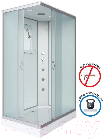Душевая кабина Niagara NG-43285-14QG 120x80x215 (матовое стекло) — фото 5