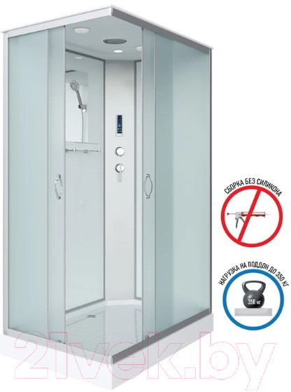 Душевая кабина Niagara NG-43285-14QP 120x80x215 (матовое стекло) — фото 5