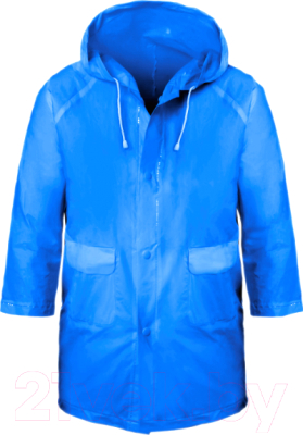 Дождевик Komfi ПВХ с капюшоном 130мк / RAIN08 (голубой)