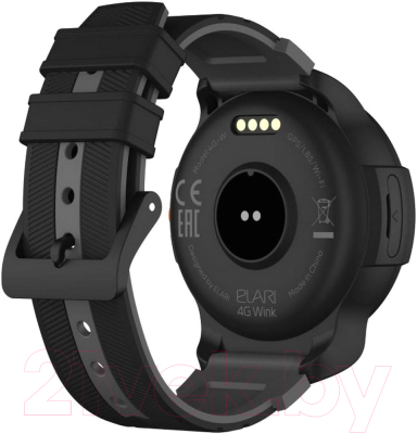 Умные часы детские Elari Kidphone 4G Wink (черный)
