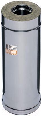Труба дымохода Ferrum 0.5м 304/0.8мм Ф150x210 / f3952