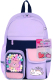Миниатюра изображения товара Школьный рюкзак Brauberg Pastel. Lazy Cat / 271422 (сиреневый)