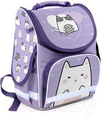 Школьный рюкзак Schoolformat Basic Meow Power / РЮКЖК-МПР (сиреневый)