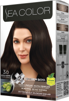 Крем-краска для волос Sea Color Hair Dye Kit тон 3.0 (темный каштан) - 