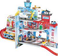 Паркинг игрушечный Hape Железнодорожная станция Мега Сити / E3768_HP - 