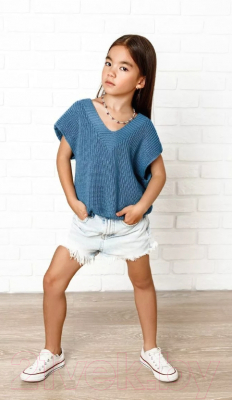 Жилет детский Amarobaby Knit / AB-OD21-KNIT10/19-122 (голубой, р. 122)