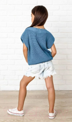 Жилет детский Amarobaby Knit / AB-OD21-KNIT10/19-134 (голубой, р. 134)