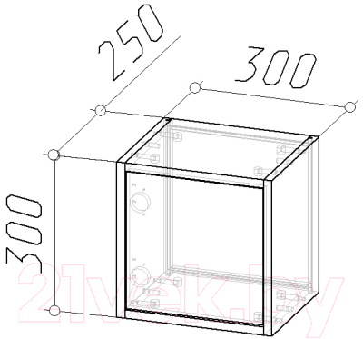 Шкаф навесной Мебель-Класс Куб-2 (белый/дуб сонома)