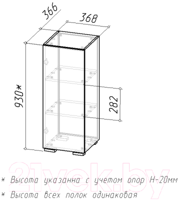 Тумба Мебель-Класс Сити-4 (белый/дуб сонома)