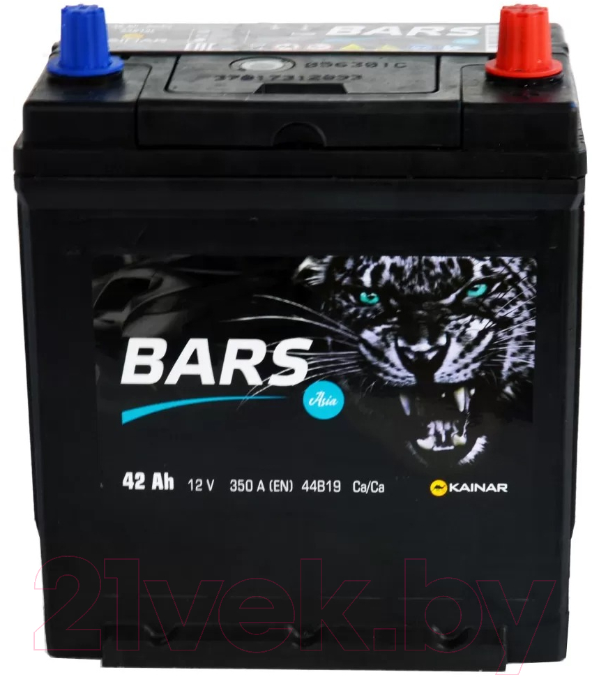 Автомобильный аккумулятор BARS Asia 6СТ-42 Евро R+ 350A