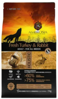 Сухой корм для собак Ambrosia Grain Free для всех пород с индейкой и кроликом / U/ATR2 (2кг) - 