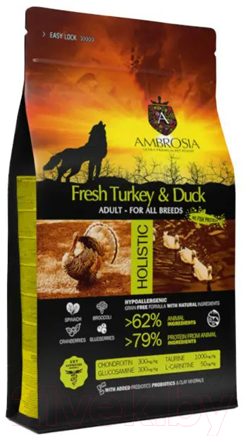 Сухой корм для собак Ambrosia Grain Free для всех пород с индейкой / U/ATD12 (12кг) — фото 3